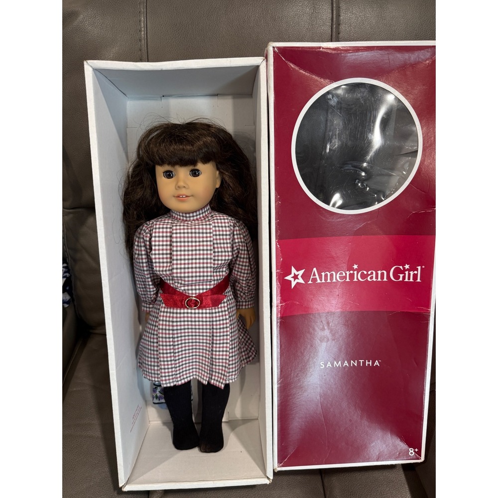 American Girl Samantha Parkington 18 Inch Doll BeForever Plaid Dress with Box